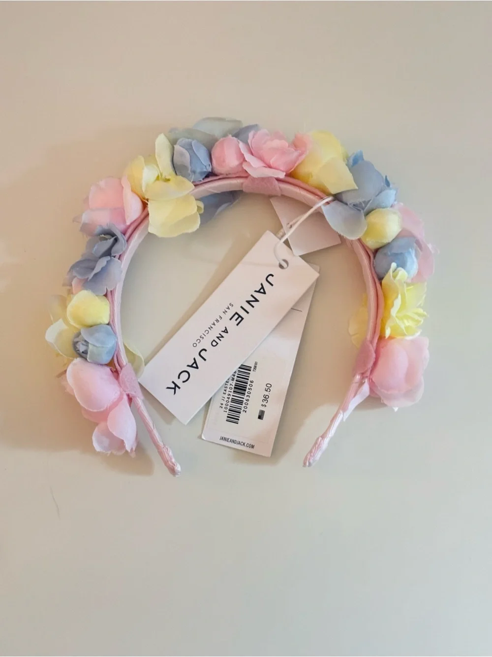 NWT Janie and Jack Pastel Flower Crown Headband One Size